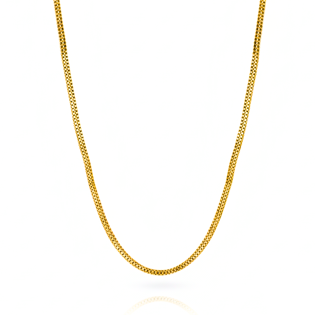 golden mesh gold plated box chain