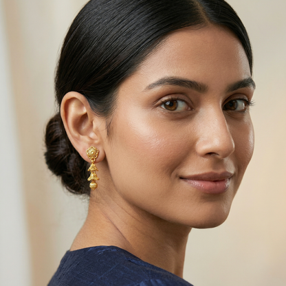 Prabha 18K Gold Plated Jhumkas