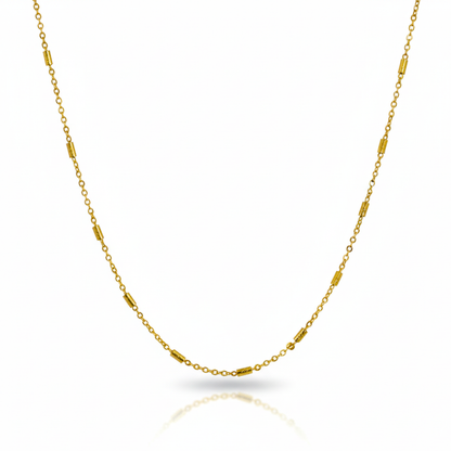 Golden Harmony Textured Bar Chain