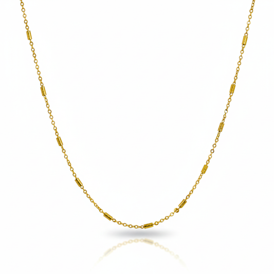 Golden Harmony Textured Bar Chain
