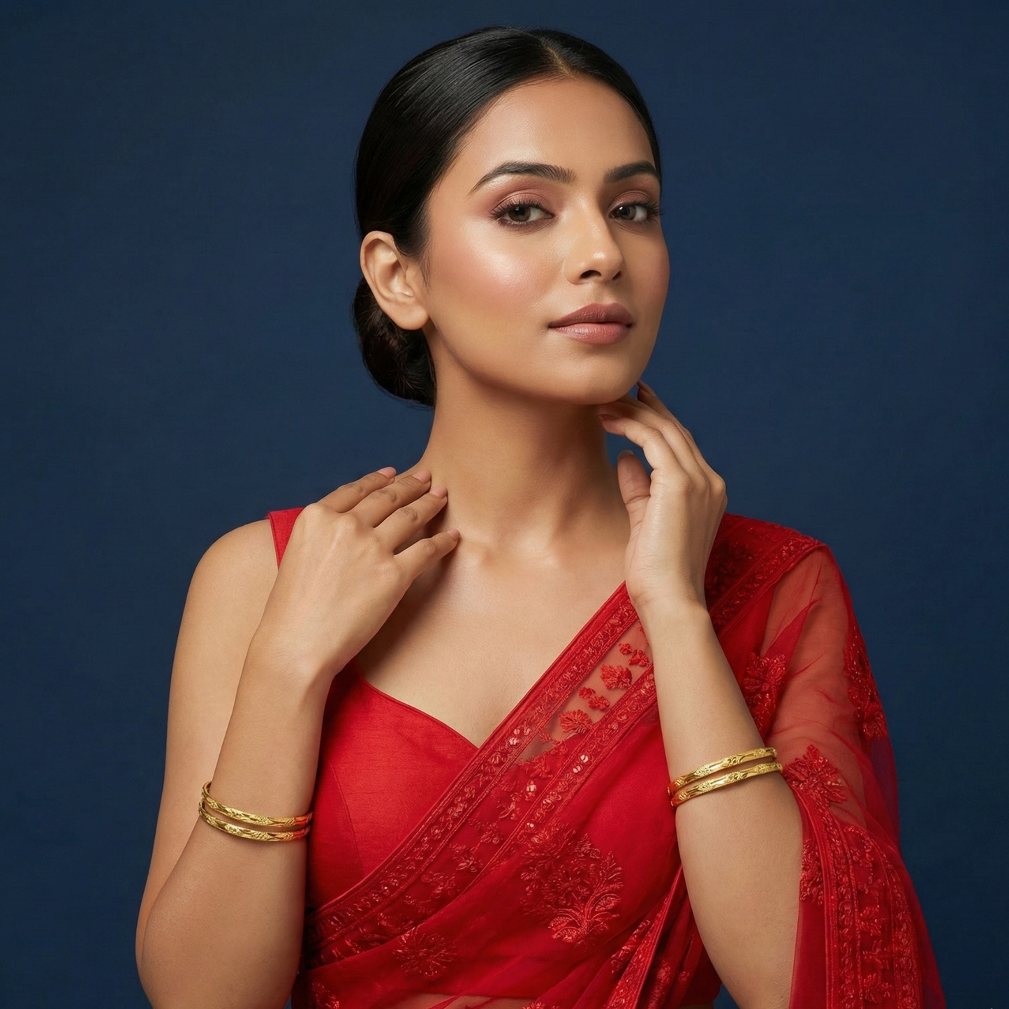 kritika 18kt gold plated bangles