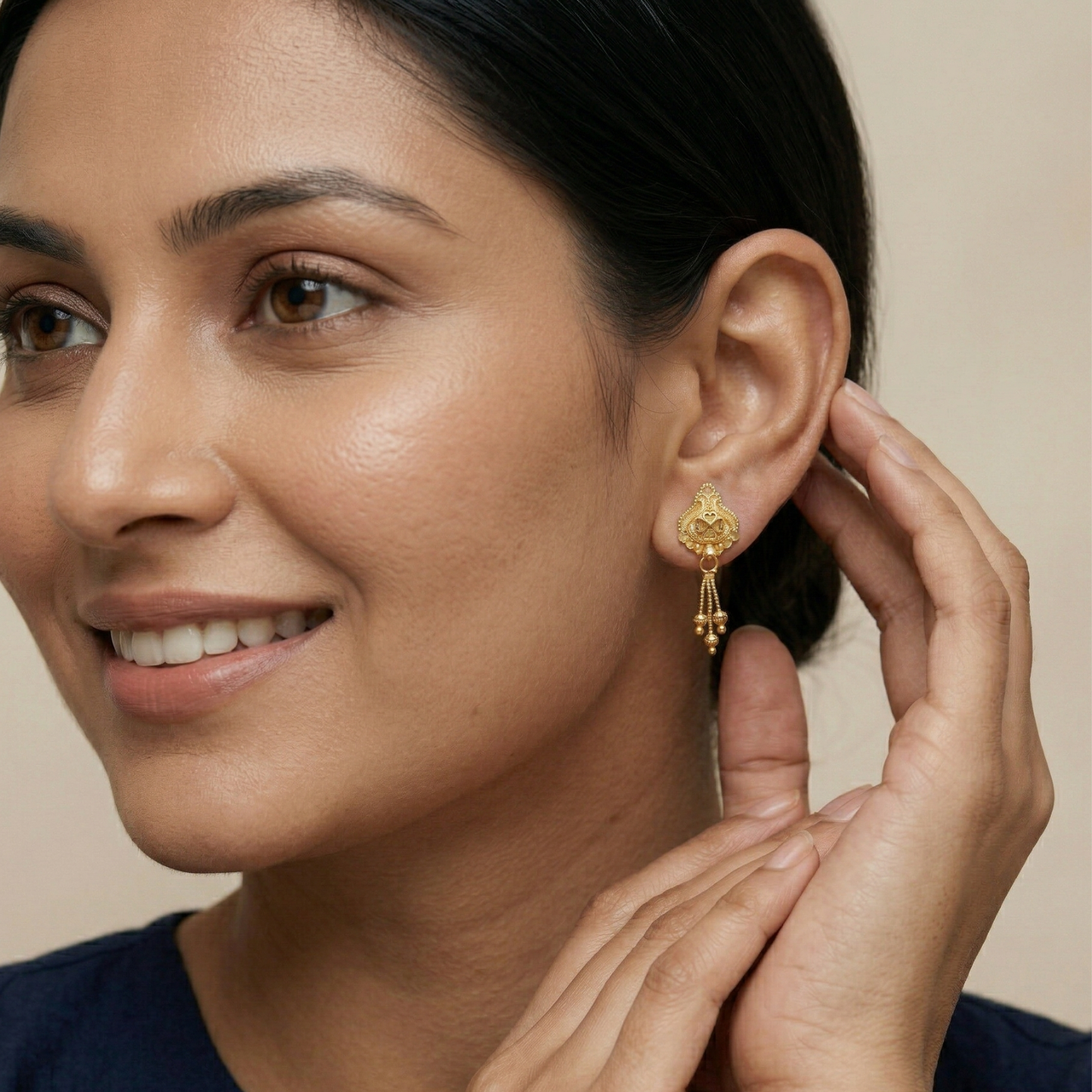 vaishali gold plated earrings