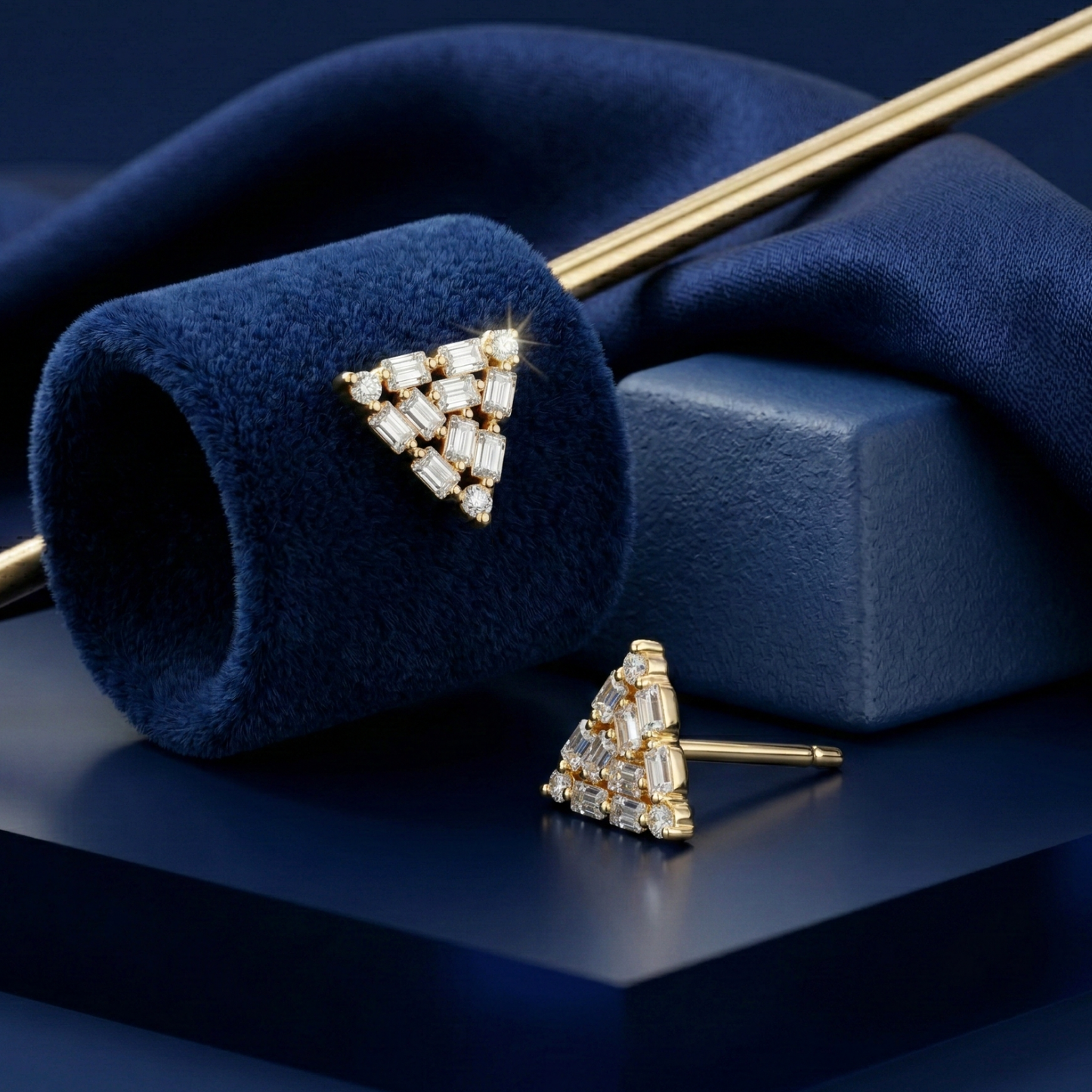 prism gold plated studs