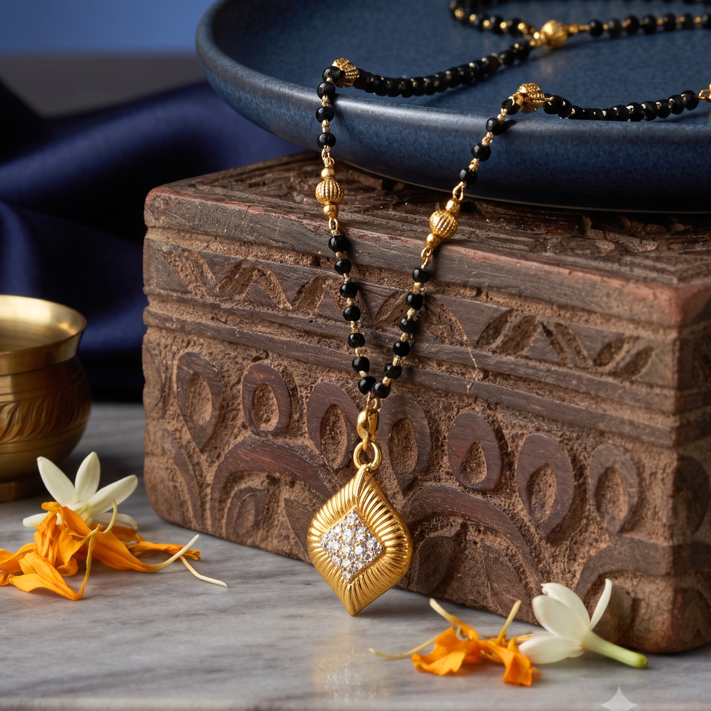 essence of love 18k gold plated mangalsutra