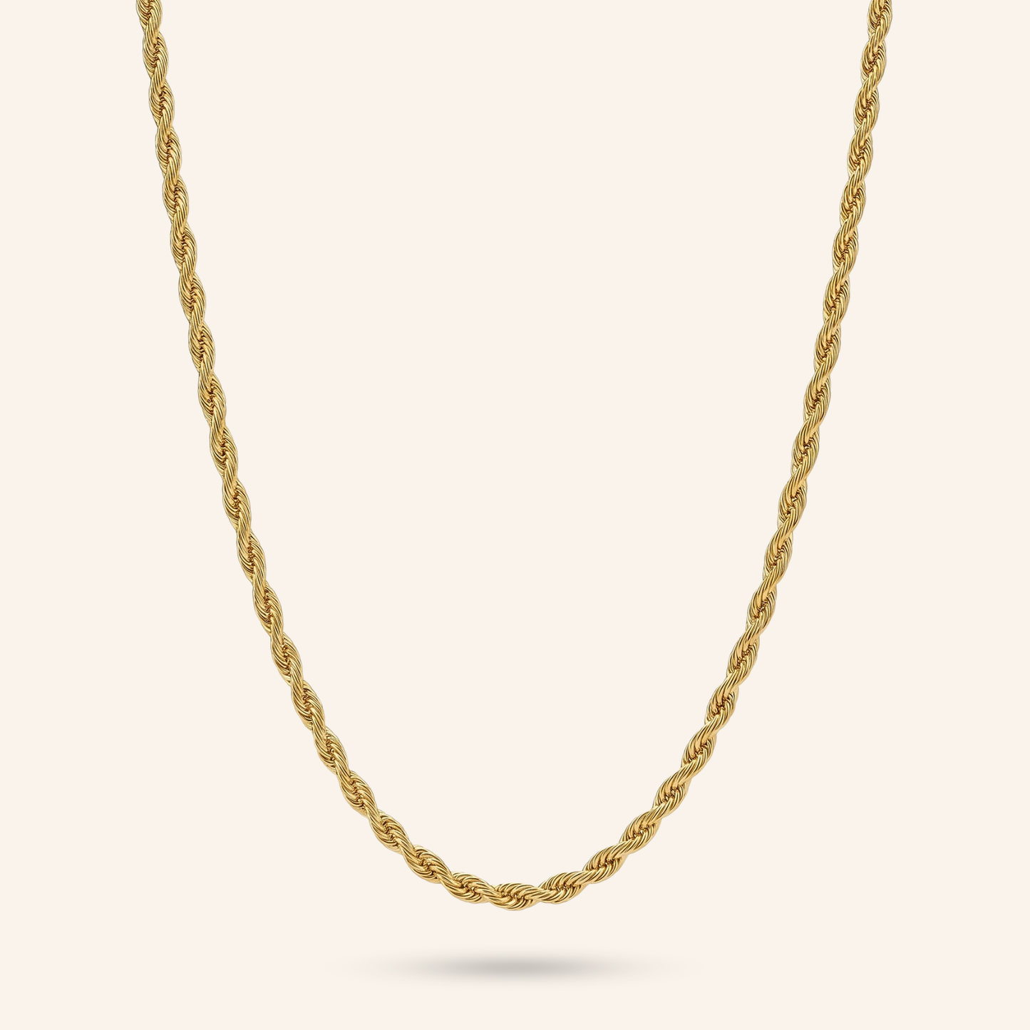 twilight twist 18k gold-plated rope chain