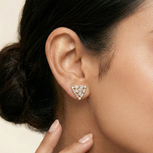 Prism 18K Gold Plated Studs