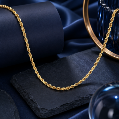 Twilight Twist 18K Gold-Plated Rope Chain
