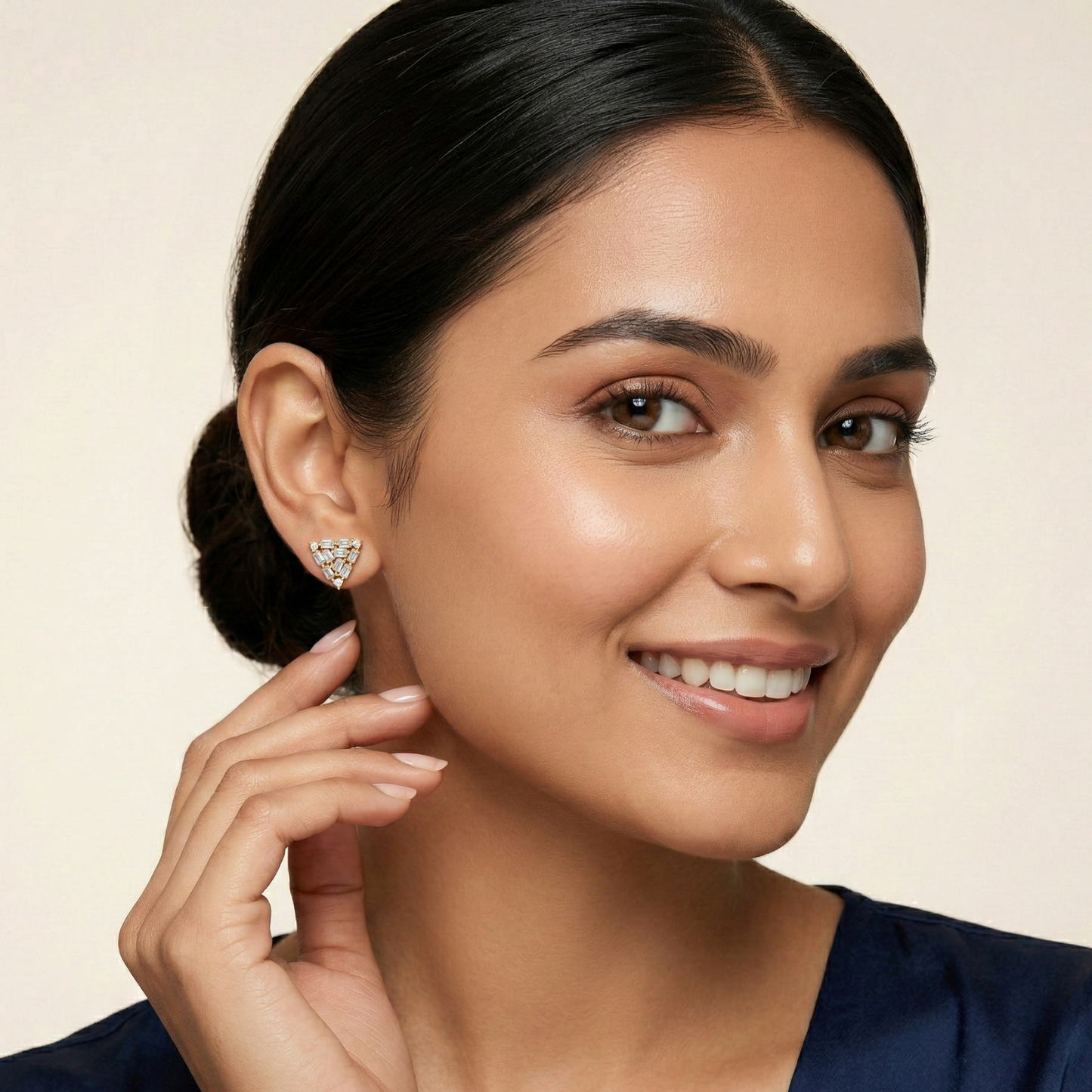 prism gold plated studs