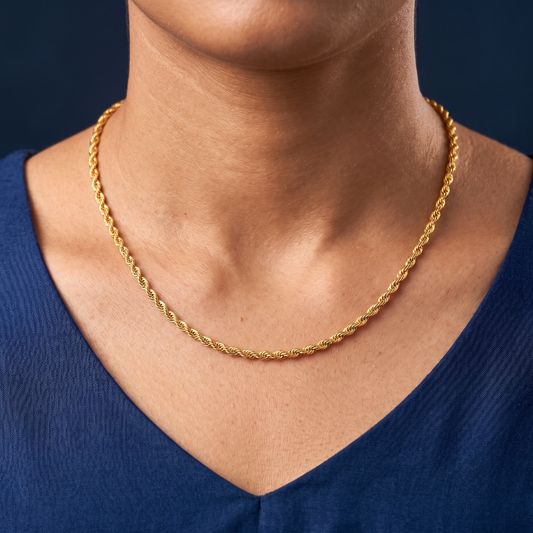 Twilight Twist 18K Gold-Plated Rope Chain