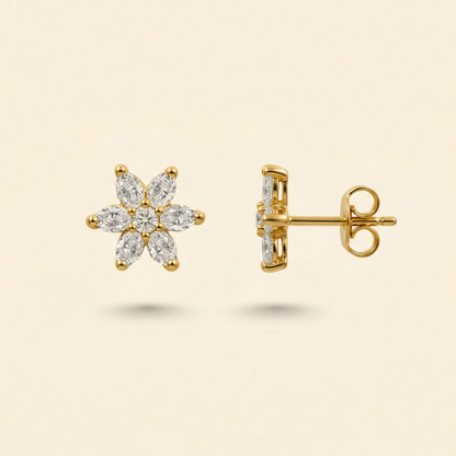 Radial Cluster Gold Plated Studs