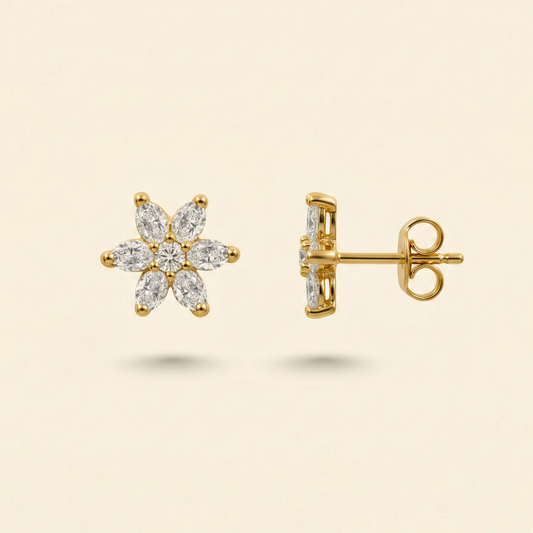 Radial Cluster Gold Plated Studs