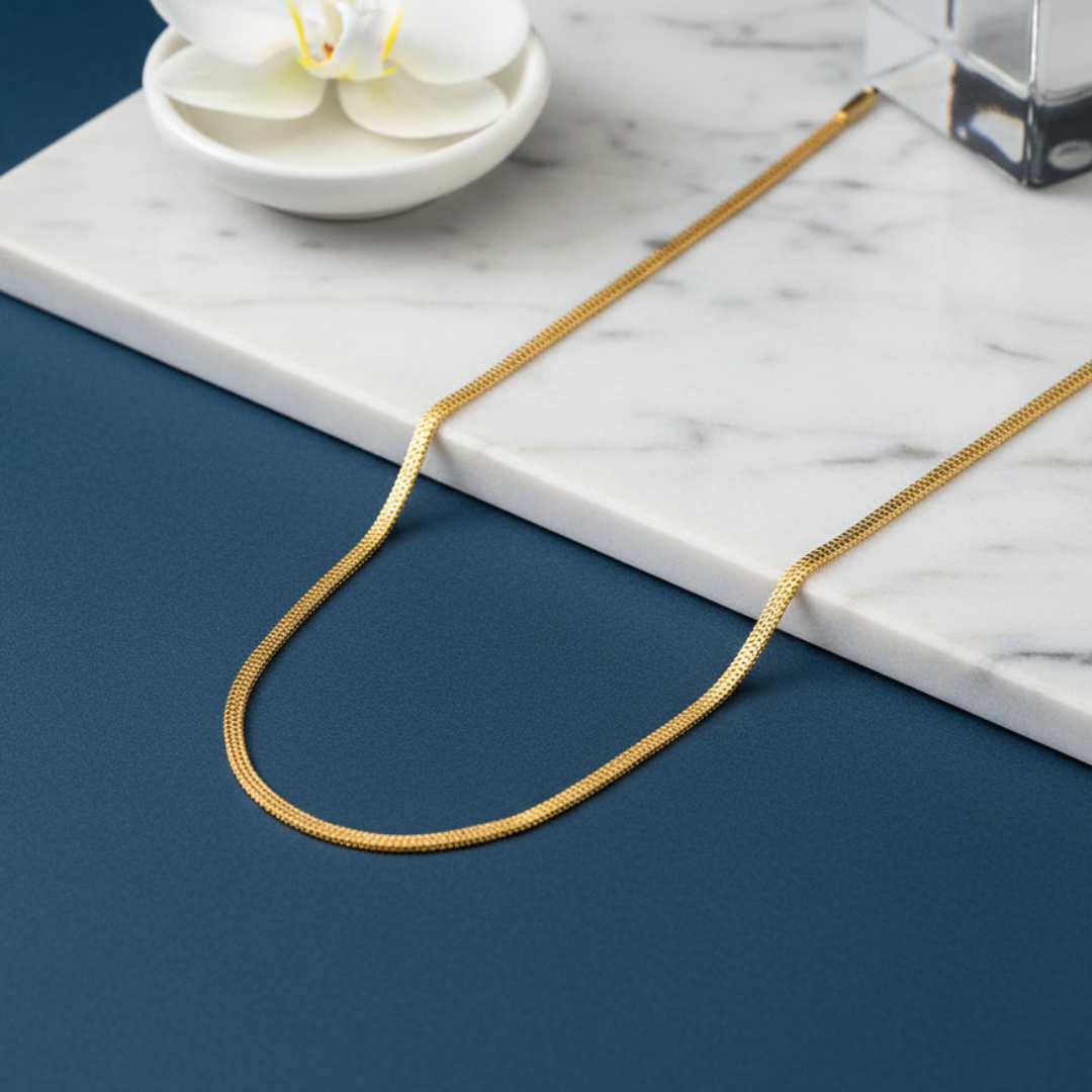 golden glide gold plated mesh chain