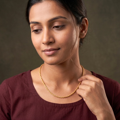 Twilight Twist 18K Gold-Plated Rope Chain