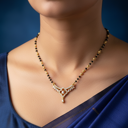 Royal Vows 18 KT Thick Gold Plated Mangalsutra
