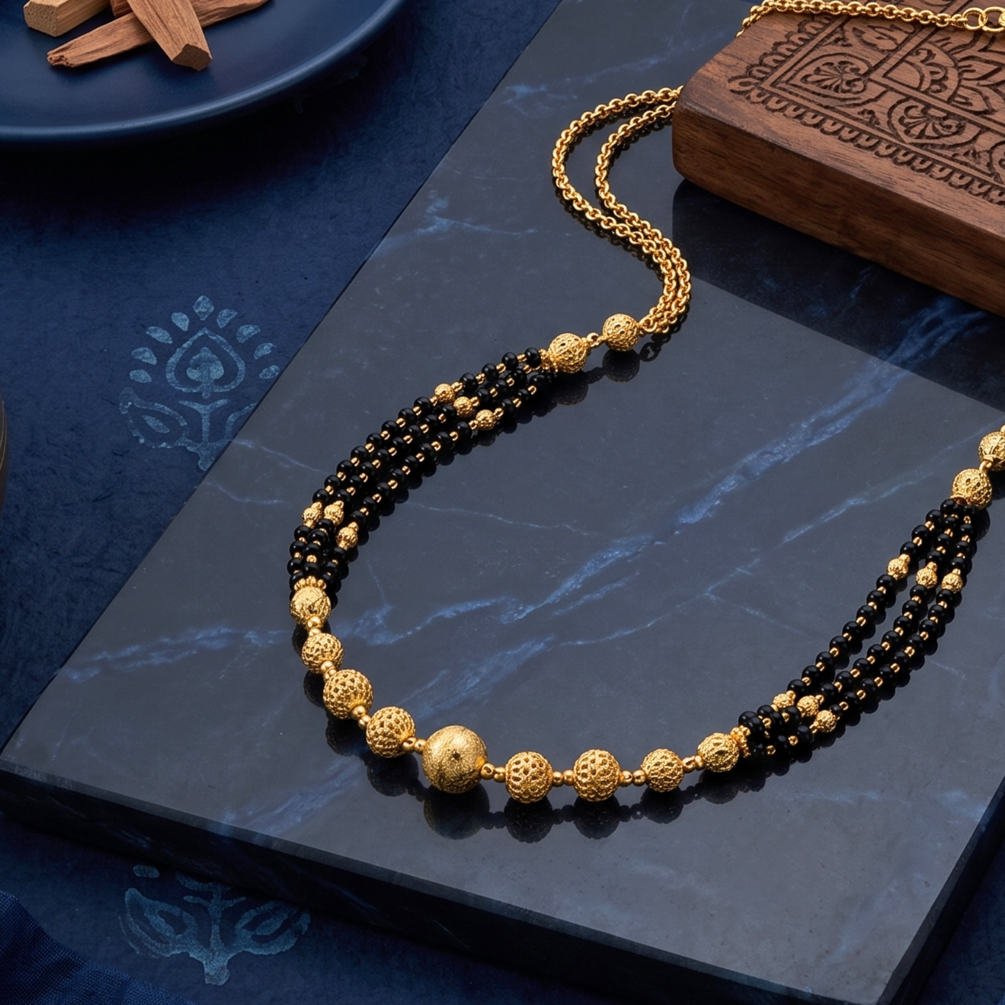 golden heritage 18k gold plated mangalsutra