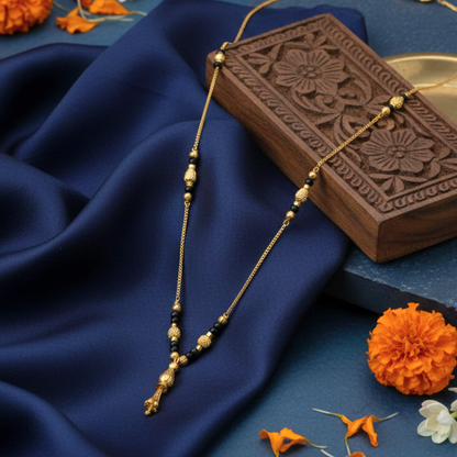 The Sacred Bell 18 KT Thick Gold Plated Mangalsutra