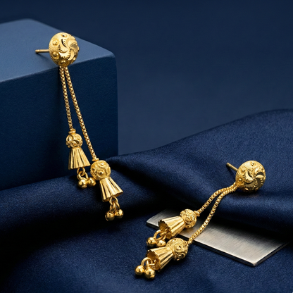 Tarang Sui Dhaga Gold Plated Earrings