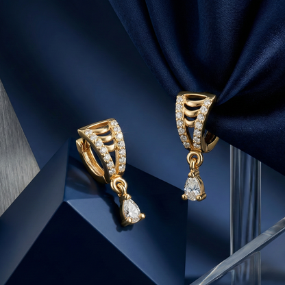 Royal Radiance Studded Hoops