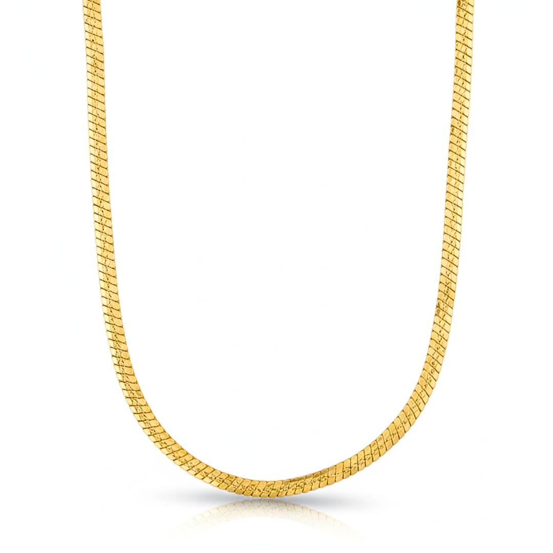 serpent shine gold-plated flat chain