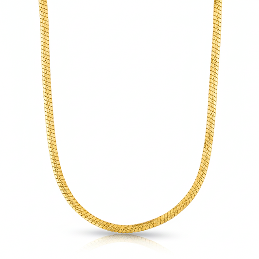 Serpent Shine Gold-Plated Flat Chain