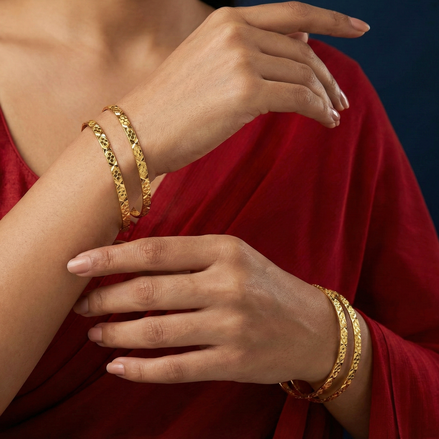 kiara premium 18kt gold plated bangles