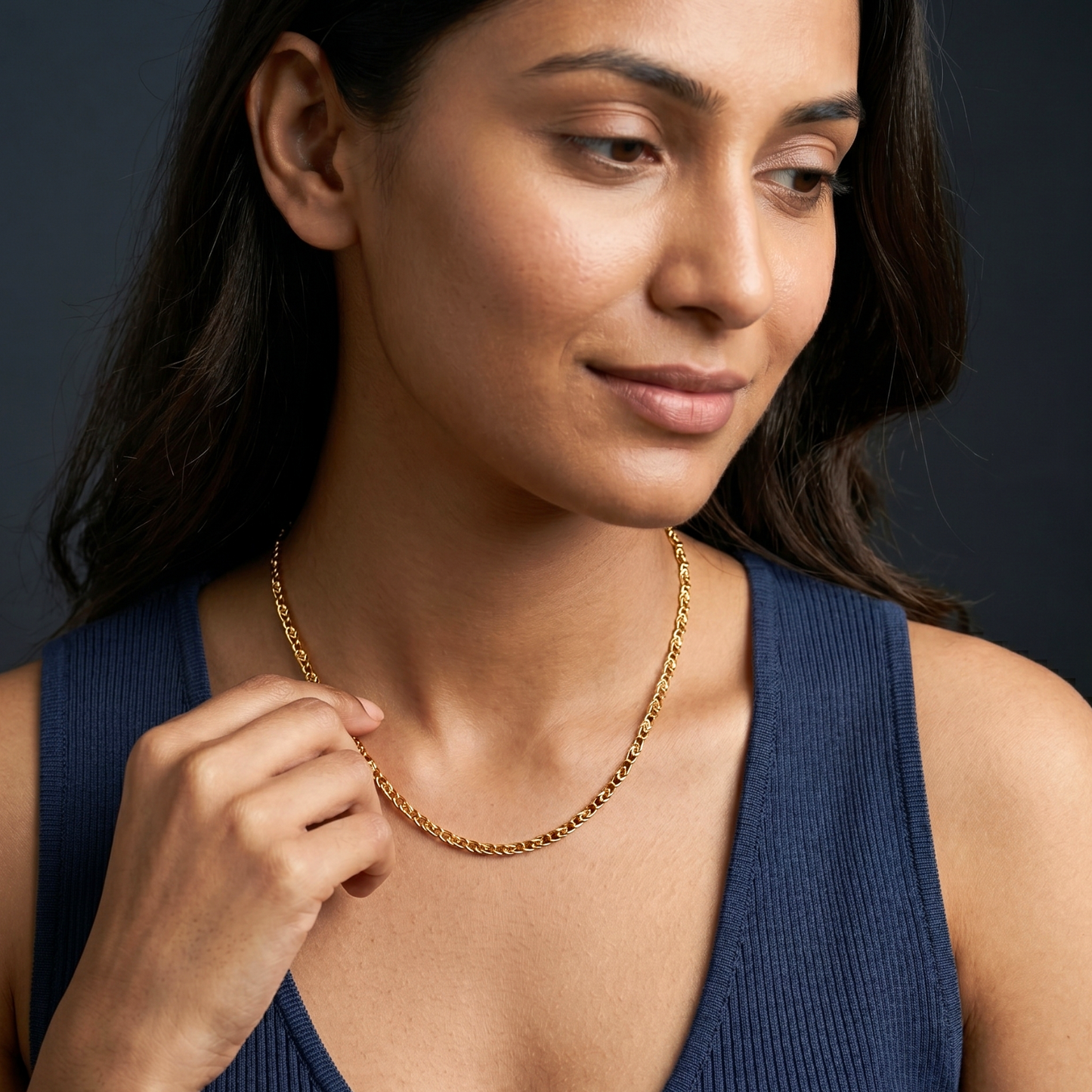 golden valor 18k gold-plated chain