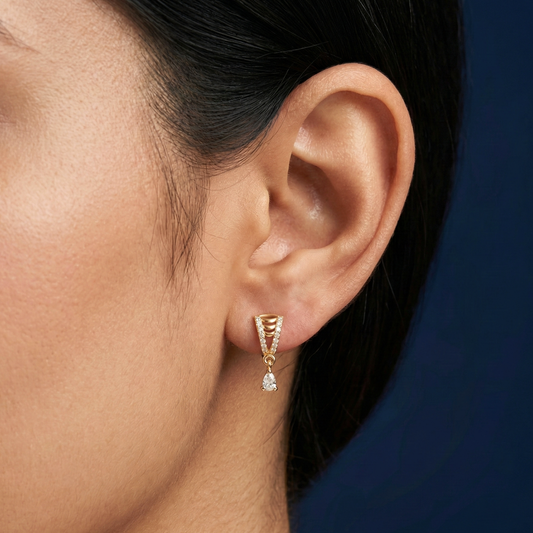 Royal Radiance 18K Gold Plated Hoops