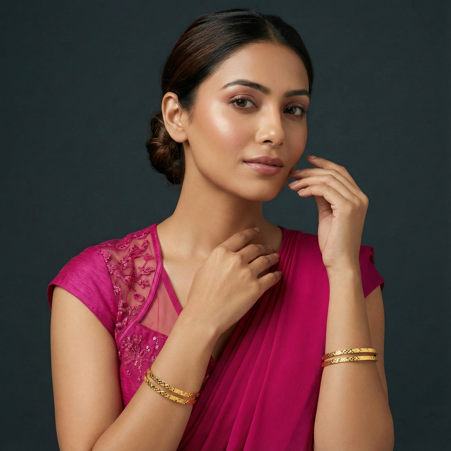 kiara premium 18kt gold plated bangles