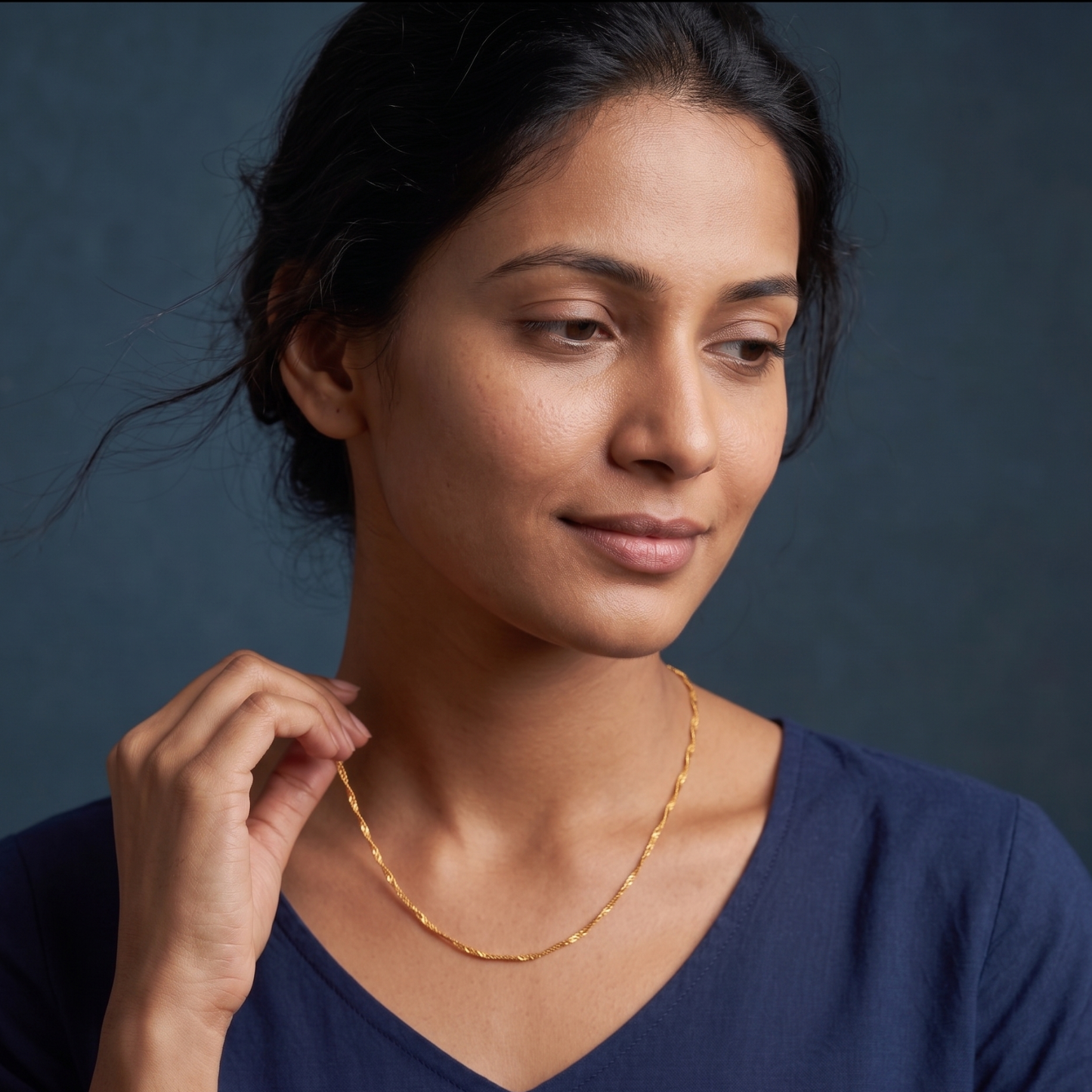 royal twist 18k gold-plated chain