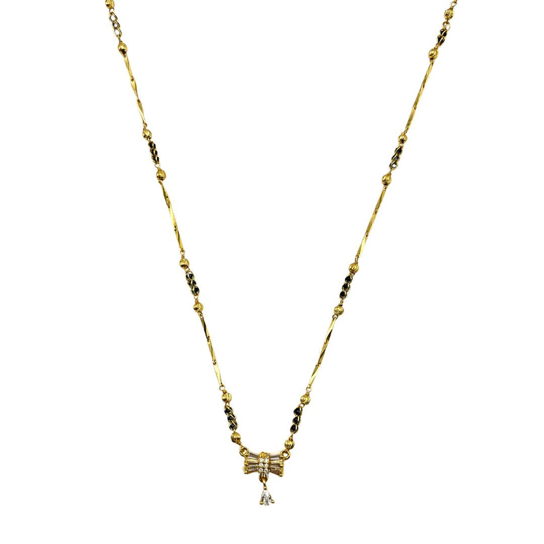 elegant gold plated mangalsutra