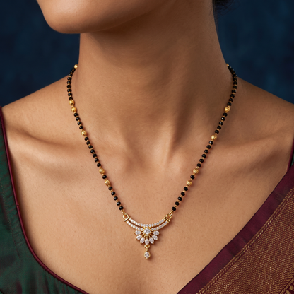 Floral Radiance 18K Gold Plated Mangalsutra