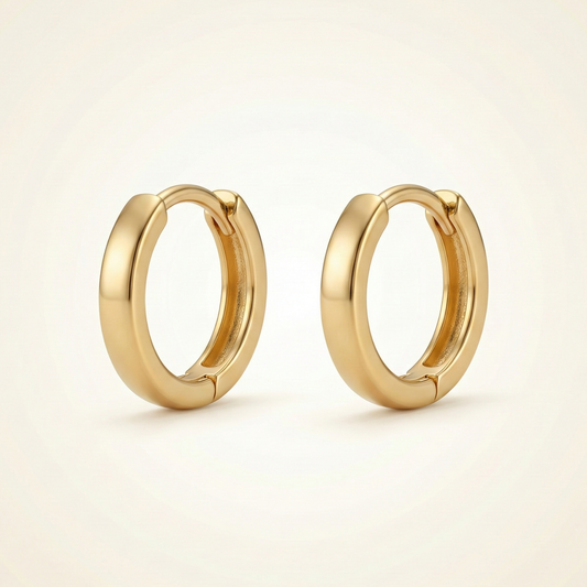 Classic Everyday Gold Plated Hoops