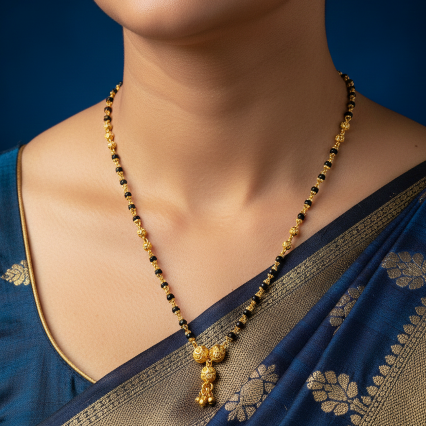 trinity glow premium 18 kt gold plated mangalsutra