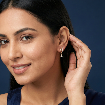 Royal Radiance Studded Hoops