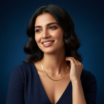 Serpent Shine Gold-Plated Flat Chain