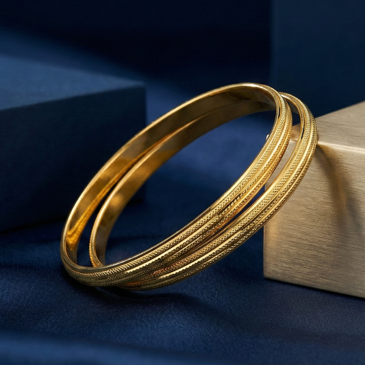 Dhriti Gold Plated Bangles (2 Pc)