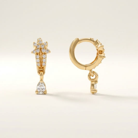 Divine Sparkle Studded Hoops