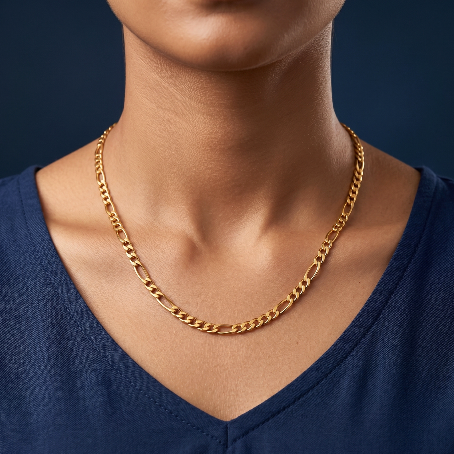 heritage link 18k gold-plated chain