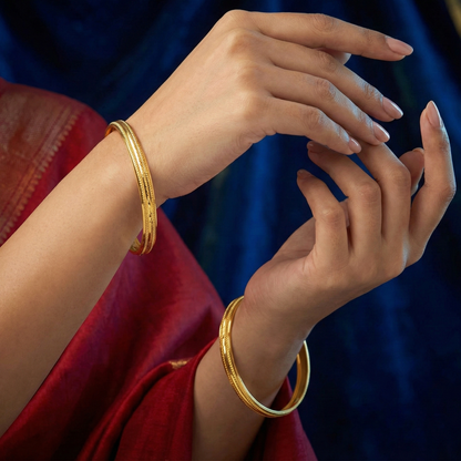 Dhriti Gold Plated Bangles (2 Pc)