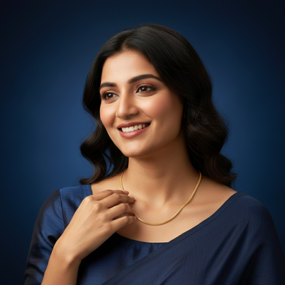 Golden Sleek Herringbone Chain