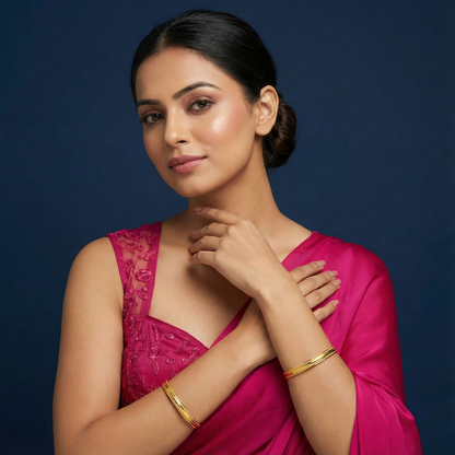 Dhriti Gold Plated Bangles (2 Pc)