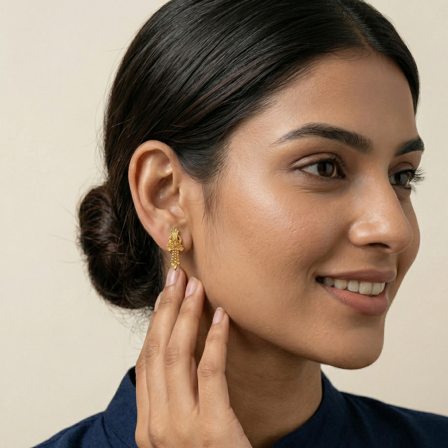 meenakshi gold plated earrings