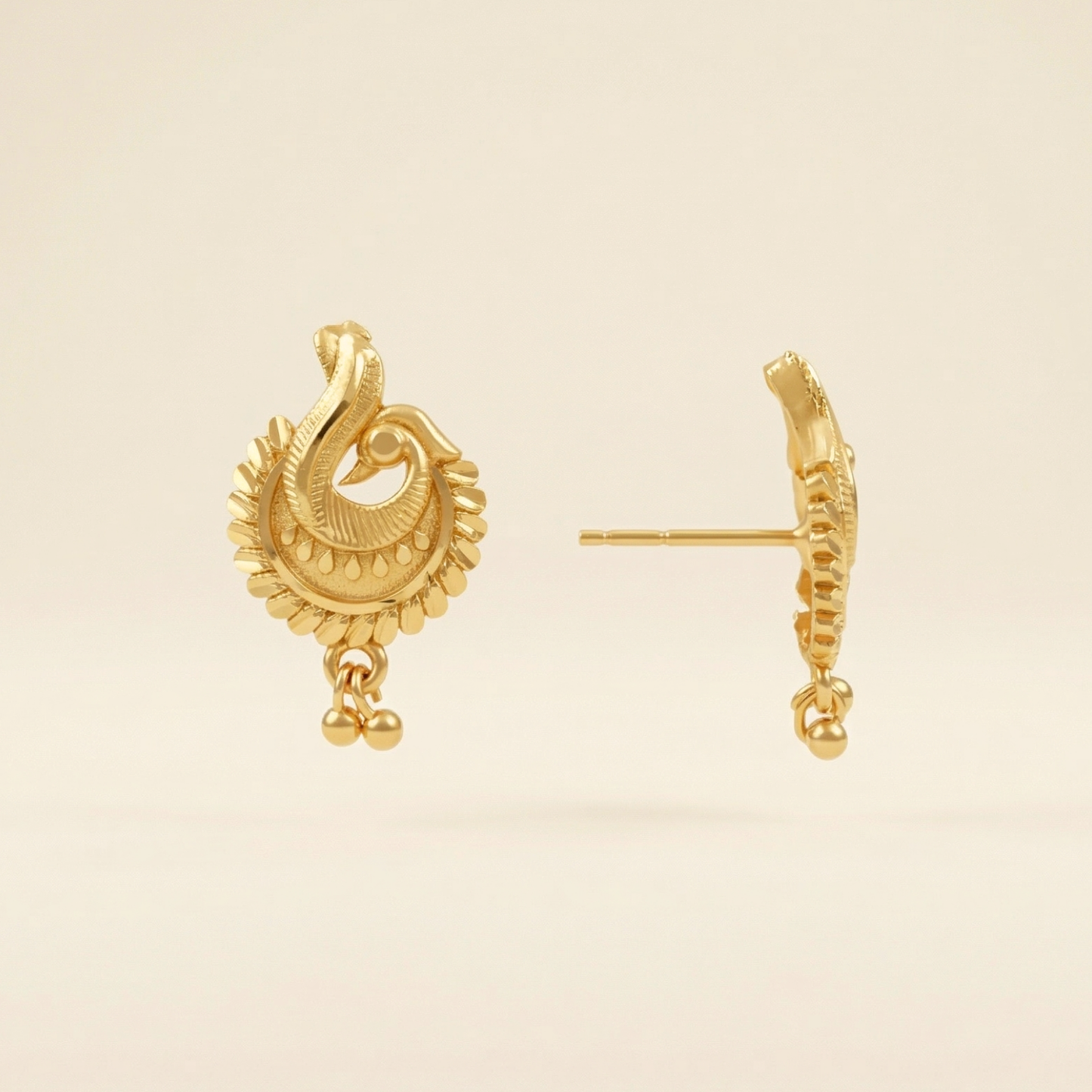 mayuri gold plated drop earrings