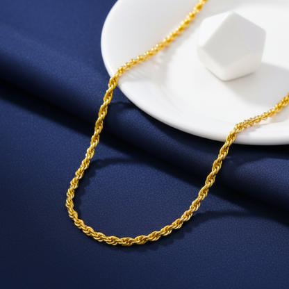 Twisted Charm Gold-Plated Rope Chain