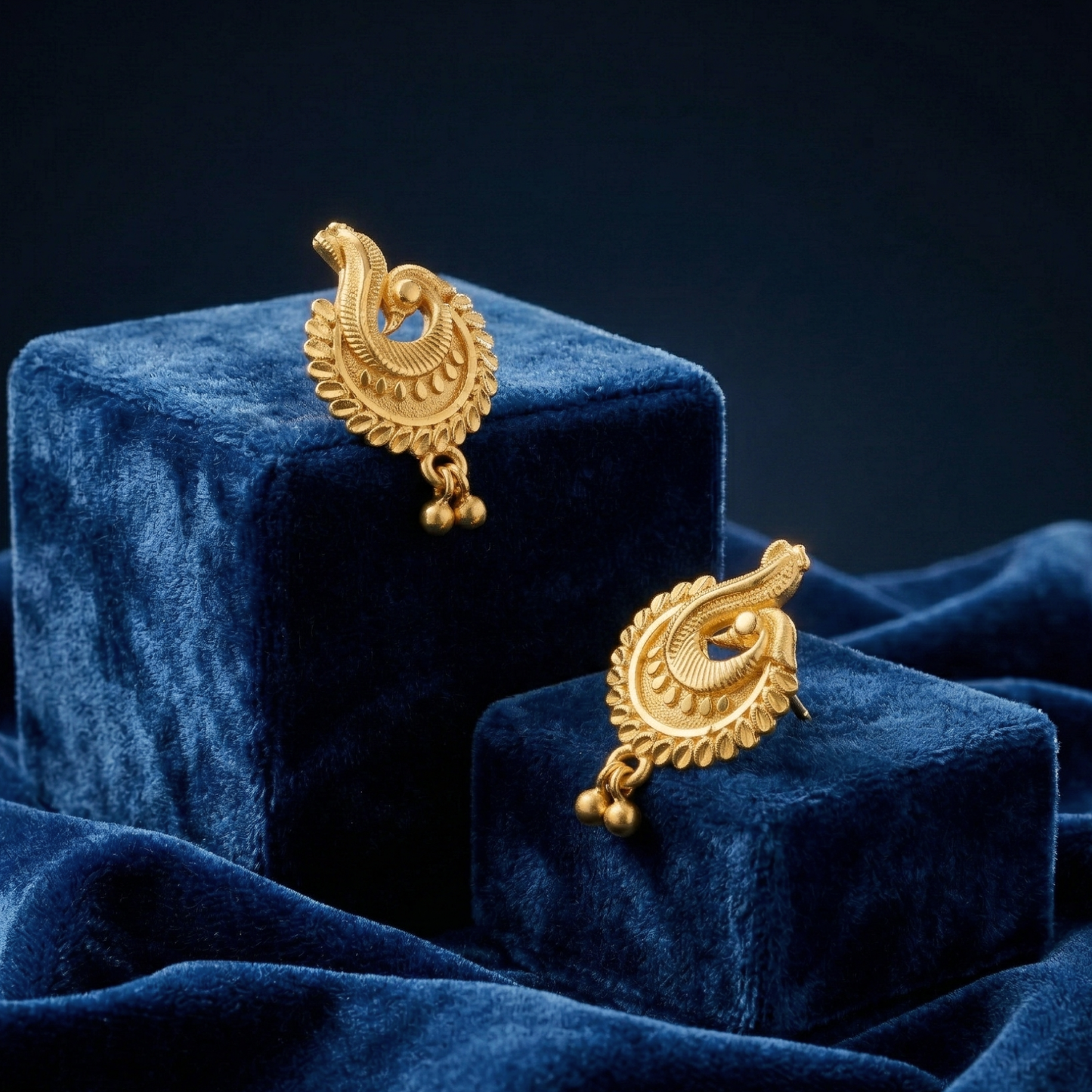 mayuri gold plated drop earrings