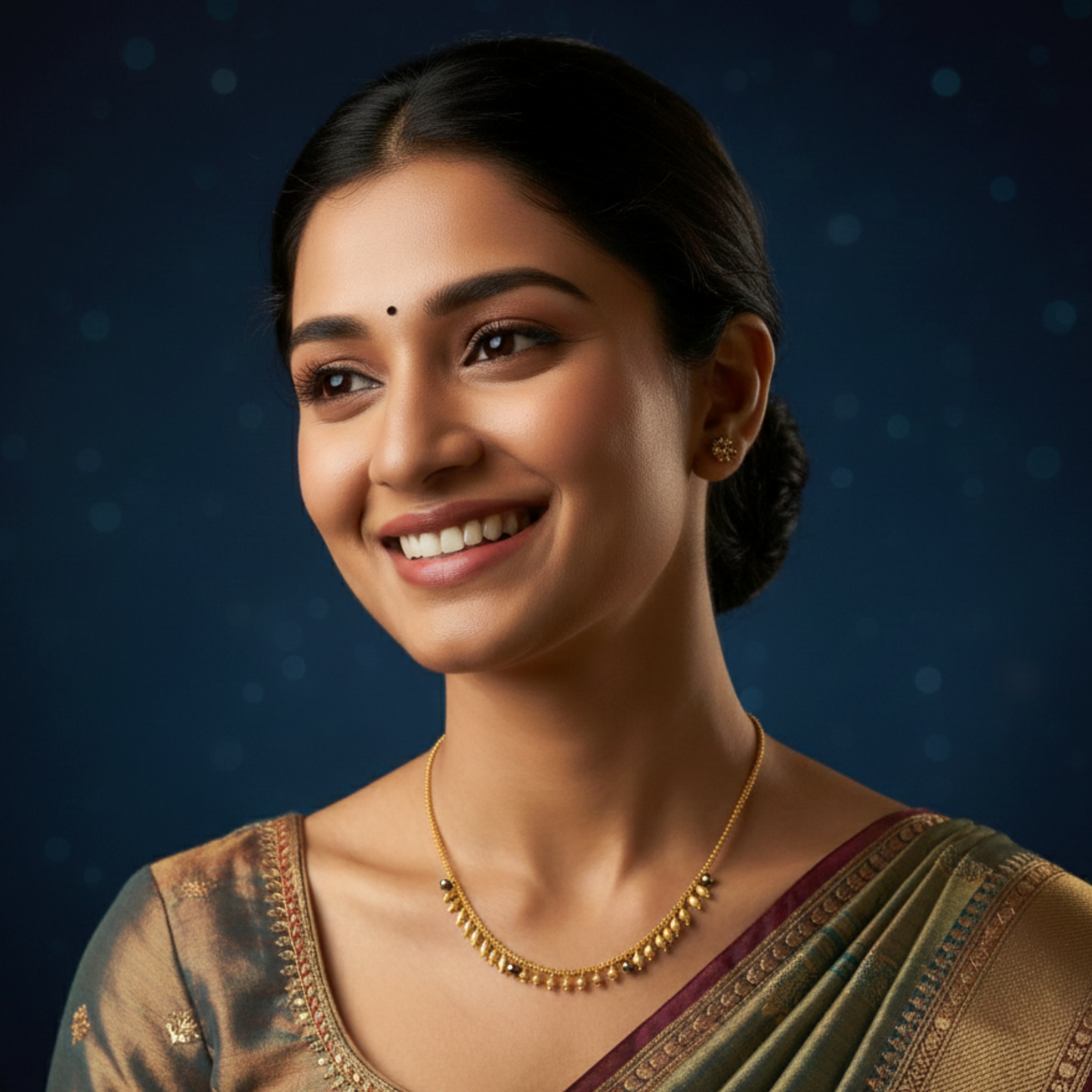 seren linear 18 kt thick gold plated mangalsutra