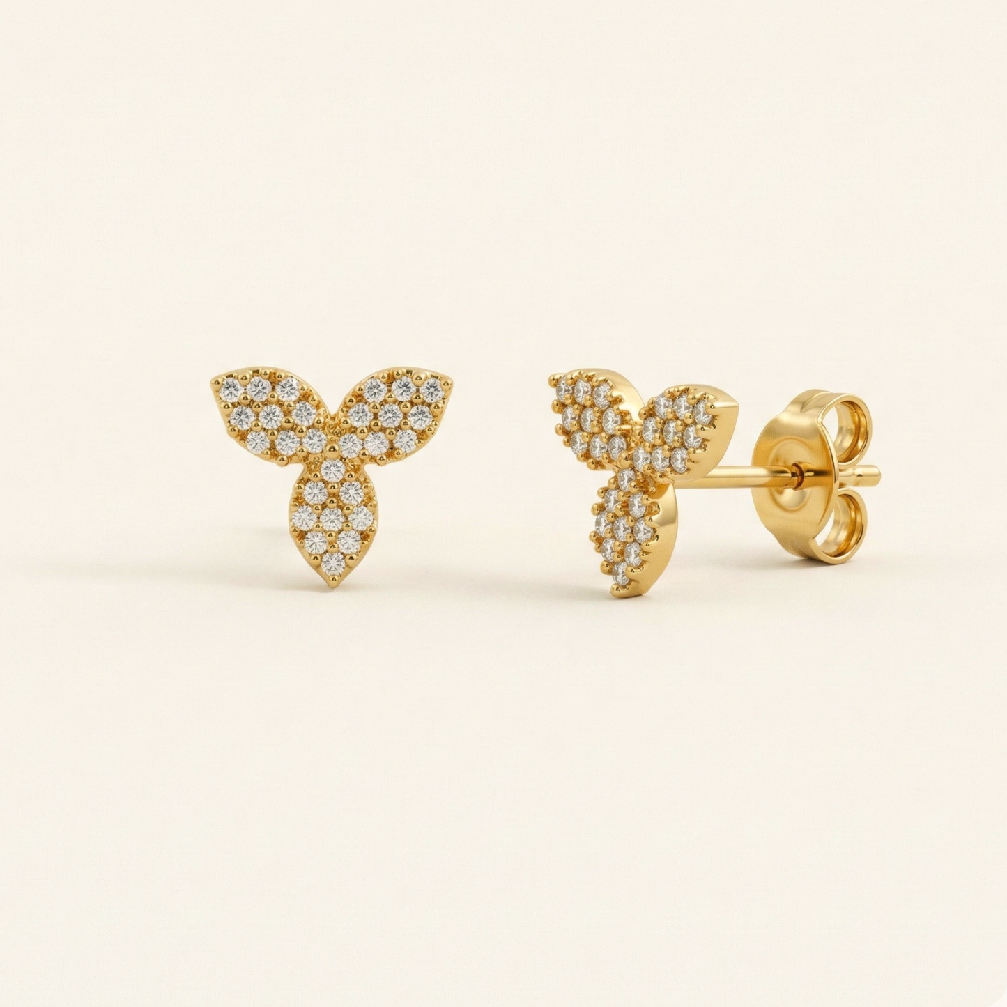 gemini sparkle gold plated studs