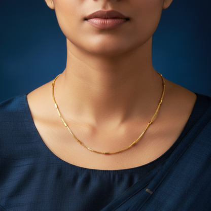 Golden Rhythm Bead & Bar Chain