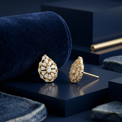 Imperial Teardrop Gold Plated Studs