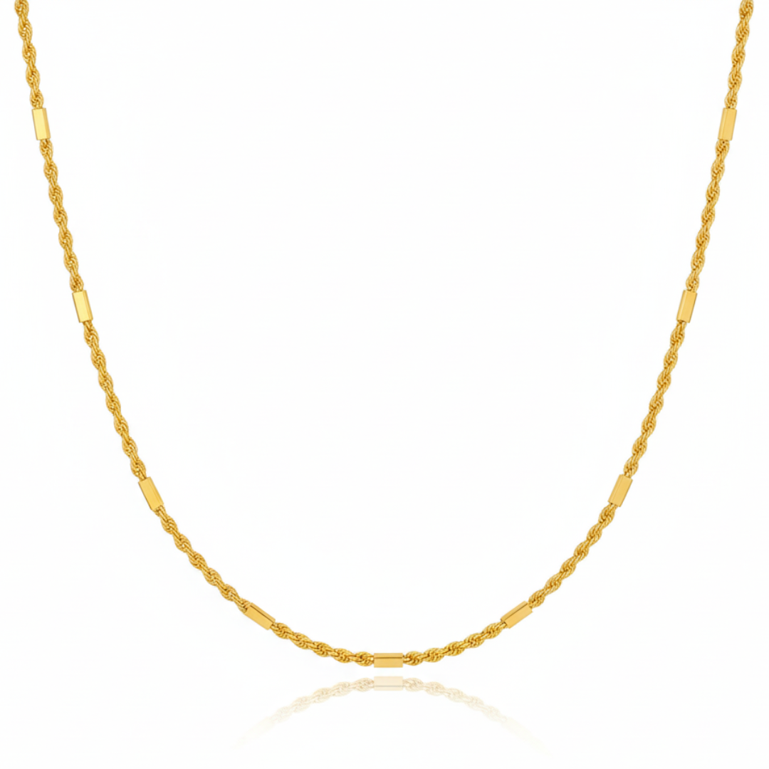 imperial luxe twisted gold plated chain